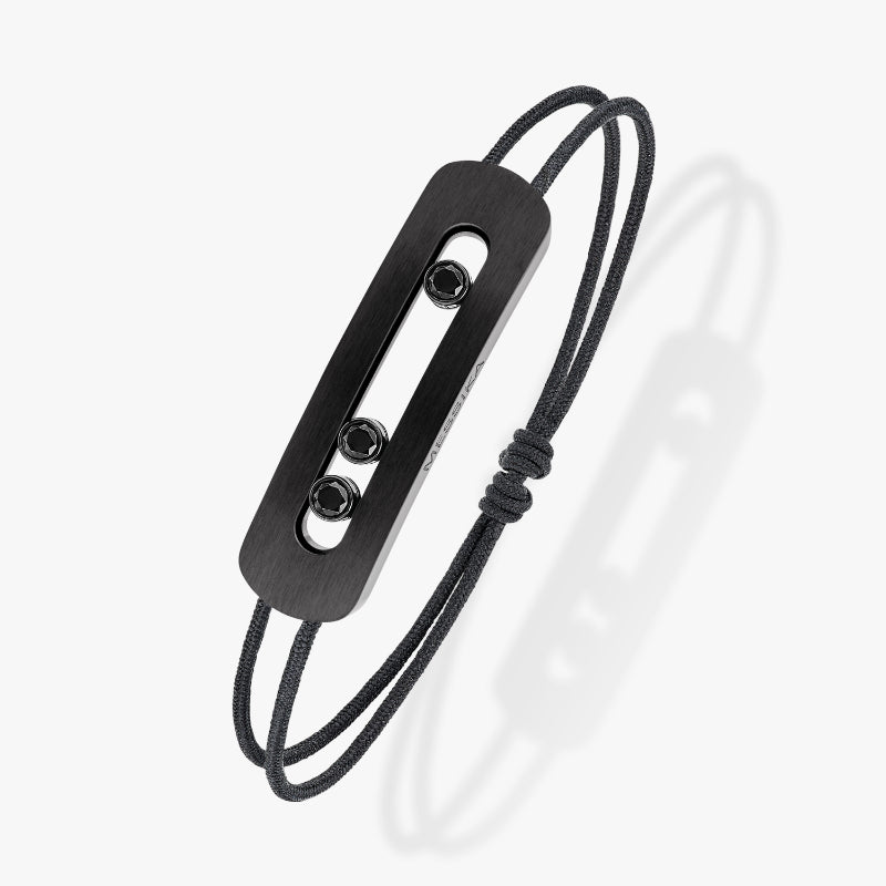 Black Titanium Move Titanium Cord Bracelet