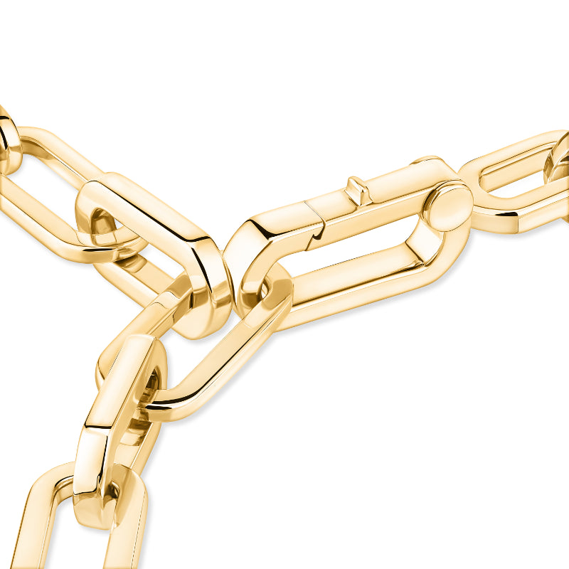 18K Yellow Gold Diamond Move Link Bracelet