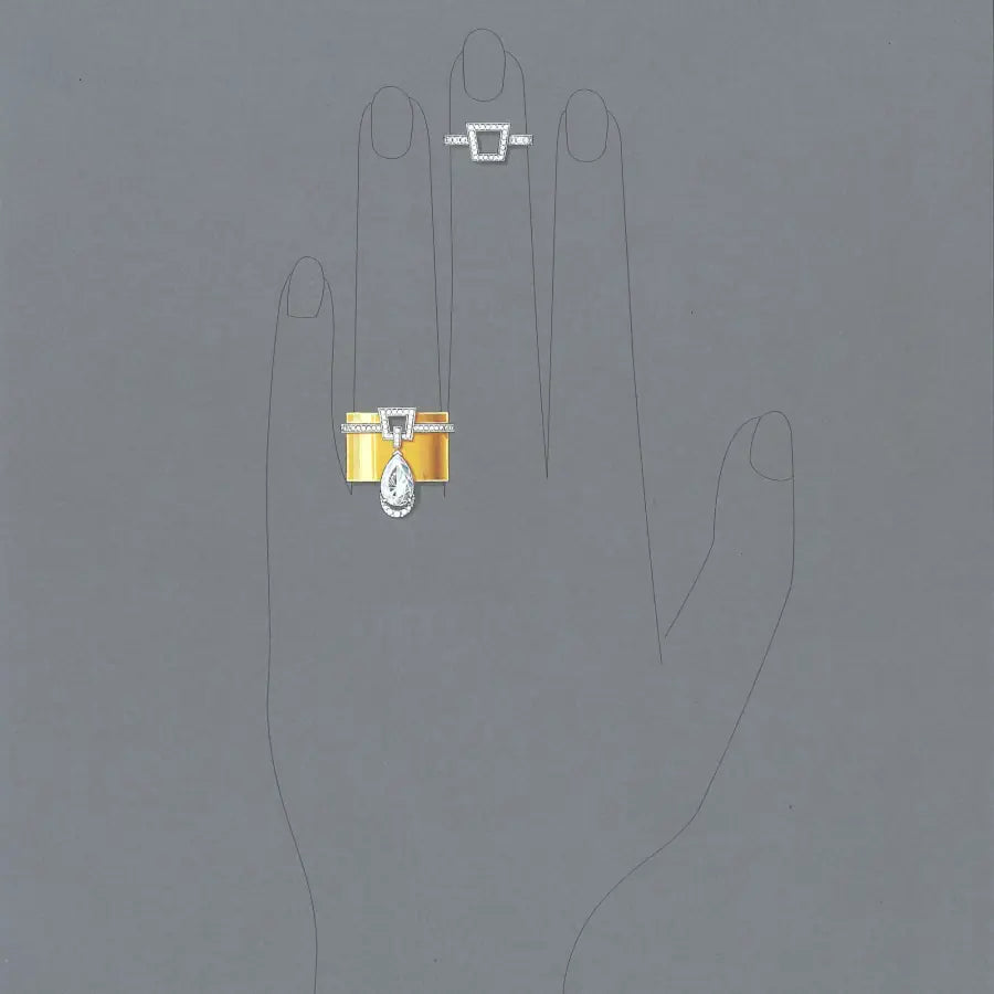 18K Yellow Gold Diamond Ring