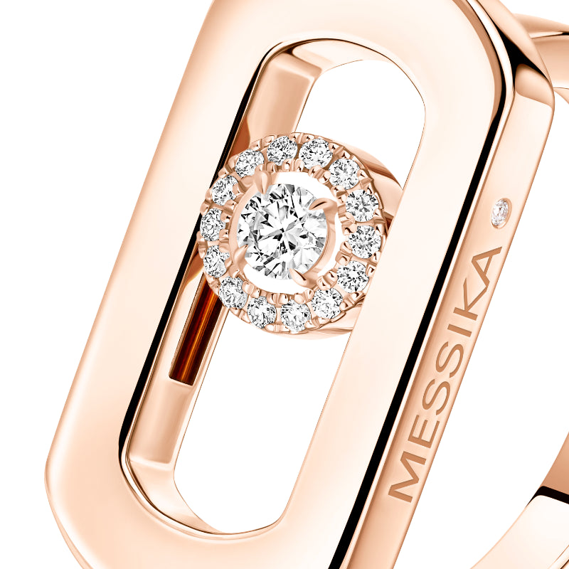 18K Pink Gold Diamond So Move Ring