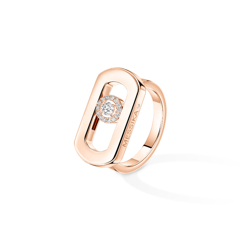 18K Pink Gold Diamond So Move Ring