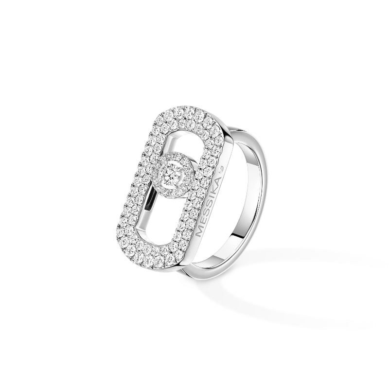 18K White Gold Diamond So Move Pavé Ring
