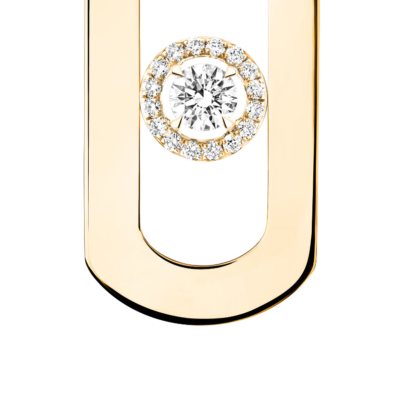 1 Pair of 18K Yellow Gold Diamond So Move XL Pendant Earrings
