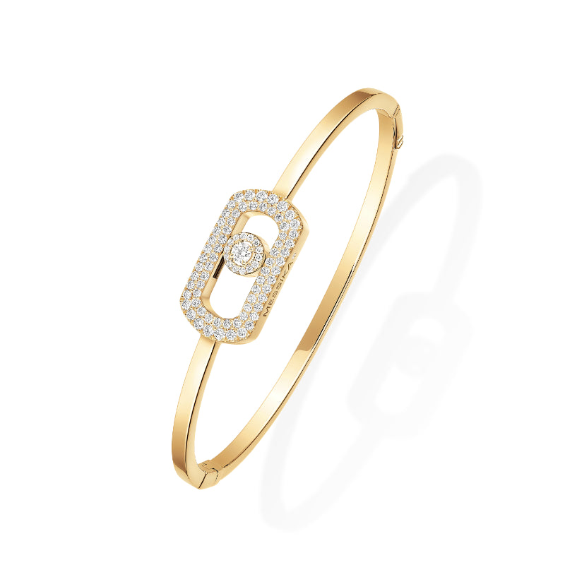 18K Yellow Gold Diamond So Move Pavé Bracelet