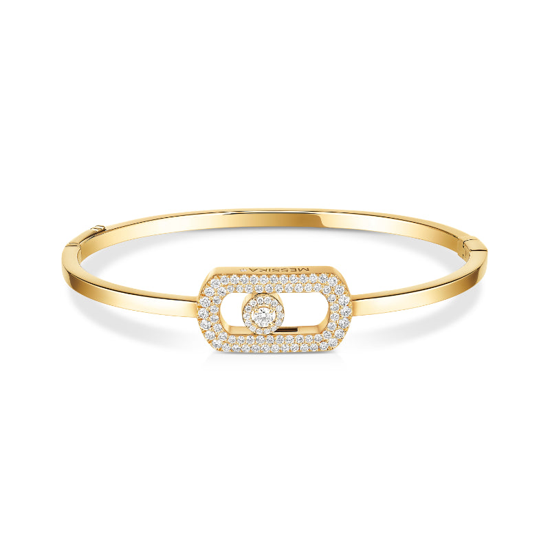 18K Yellow Gold Diamond So Move Pavé Bracelet
