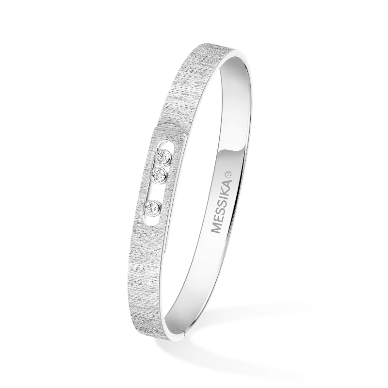 18K White Gold Diamond Move Noa Ciselé Bracelet