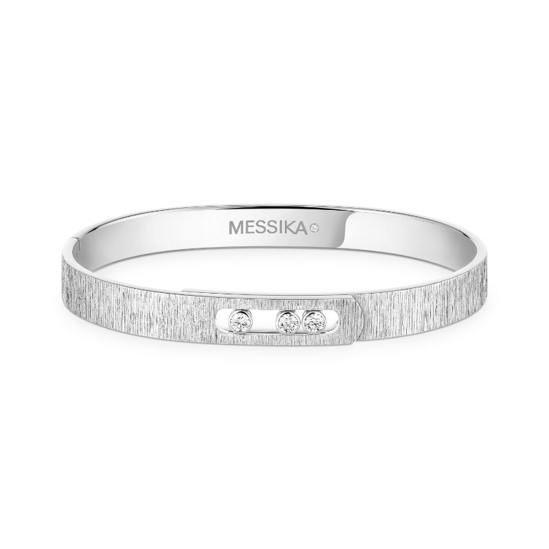 18K White Gold Diamond Move Noa Ciselé Bracelet