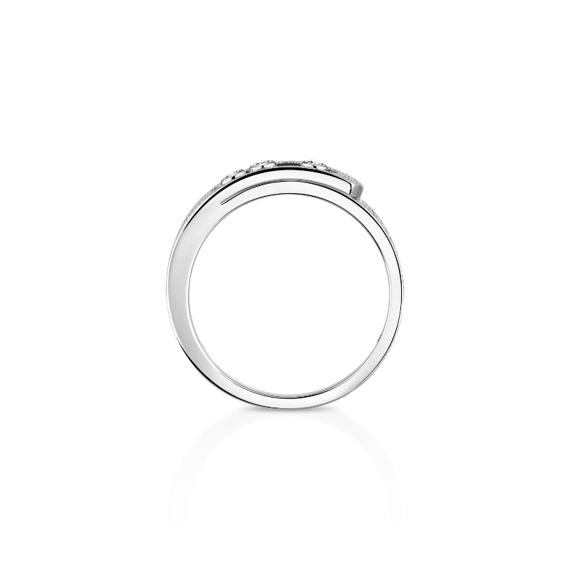 18K White Gold Diamond Move Noa Ciselé Ring