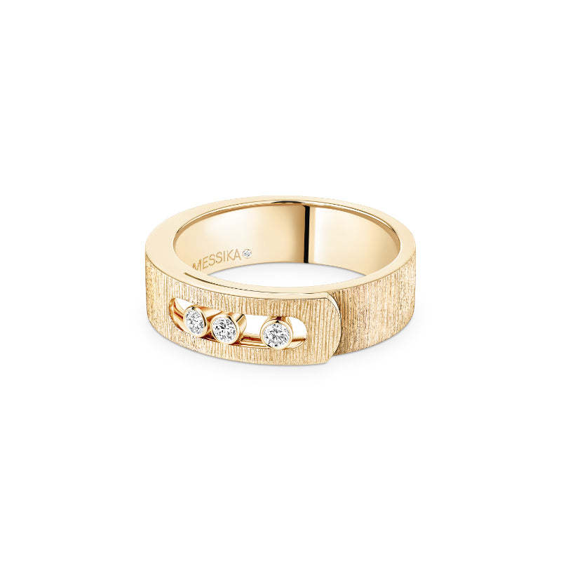 18K Yellow Gold Diamond Move Noa Ciselé Ring