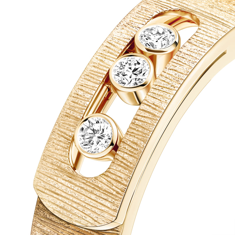 18K Yellow Gold Diamond Move Noa Ciselé Ring