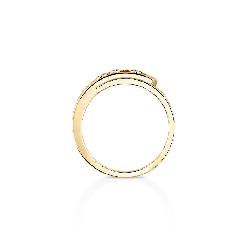 18K Yellow Gold Diamond Move Noa Ciselé Ring