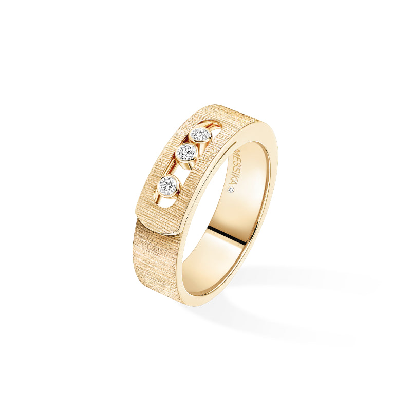 18K Yellow Gold Diamond Move Noa Ciselé Ring