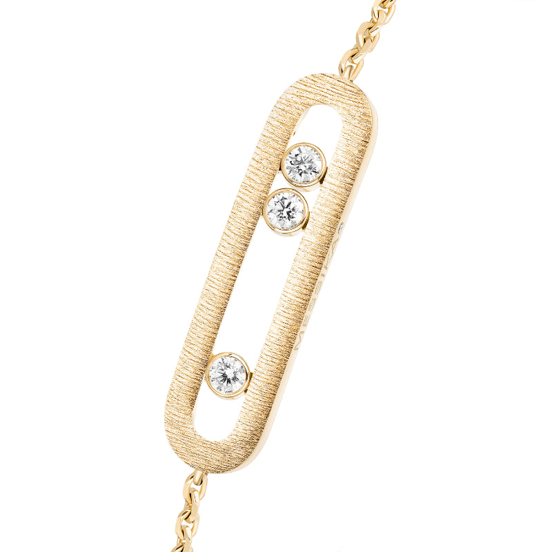 18K Yellow Gold Diamond Move Classique Ciselé Bracelet