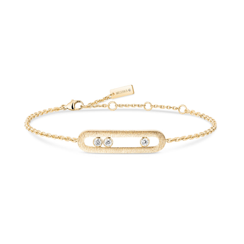 18K Yellow Gold Diamond Move Classique Ciselé Bracelet