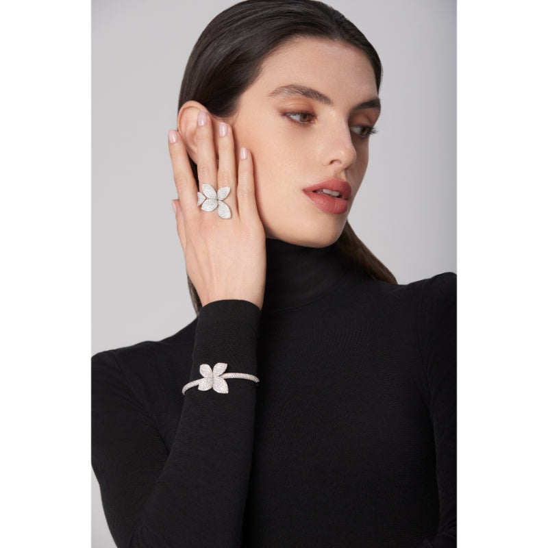 Giardini Segreti Bracelet in 18K White Gold with White Diamonds.