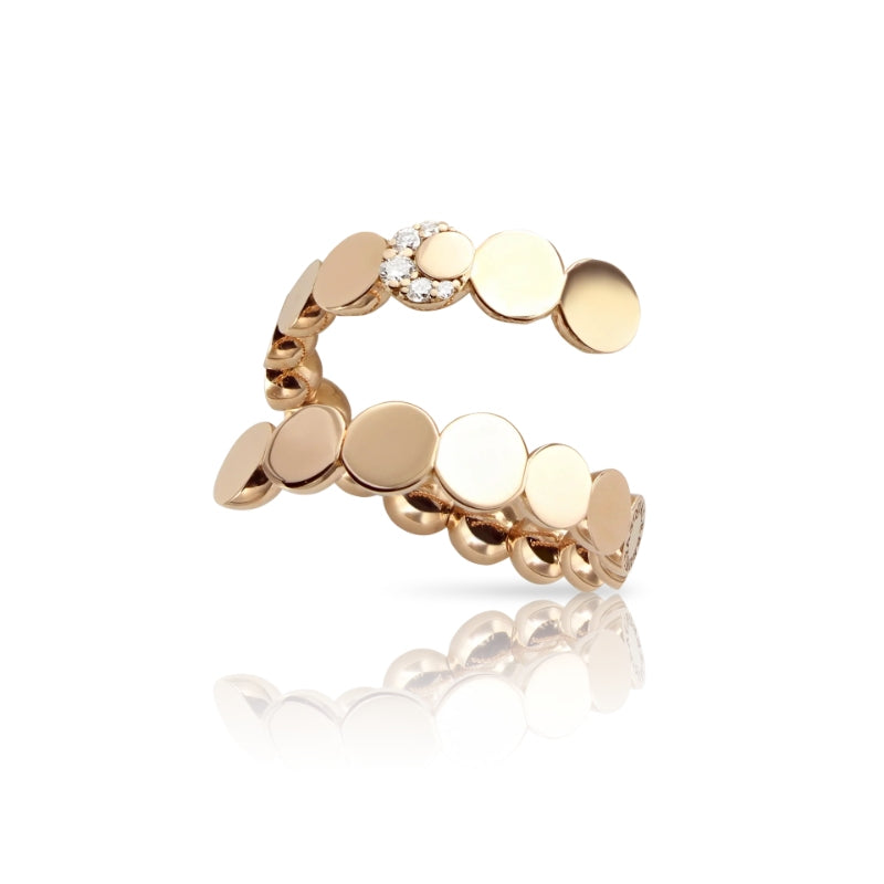 Luce Contrari&eacute; Ring in 18K Rose Gold with White Diamonds.