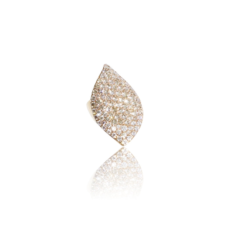 Alelui&aacute; Ear Cuff in 18K Rose Gold with White and Champagne Diamonds.