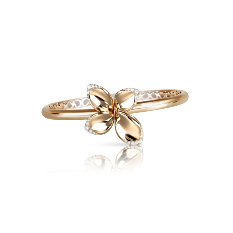 Giardini Segreti Bracelet in 18K Rose Gold with White Diamonds.