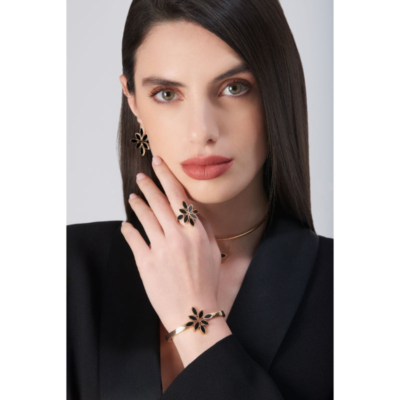 Ghirlanda Ring in 18K Rose Gold with Onyx.