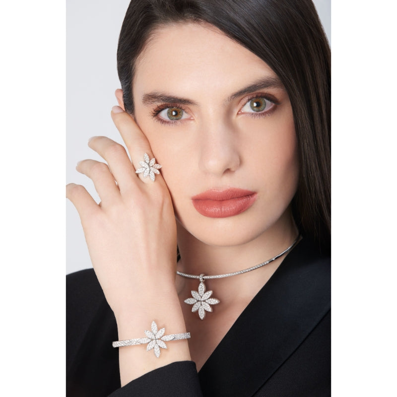 Ghirlanda Bracelet in 18K White Gold with White Diamonds.