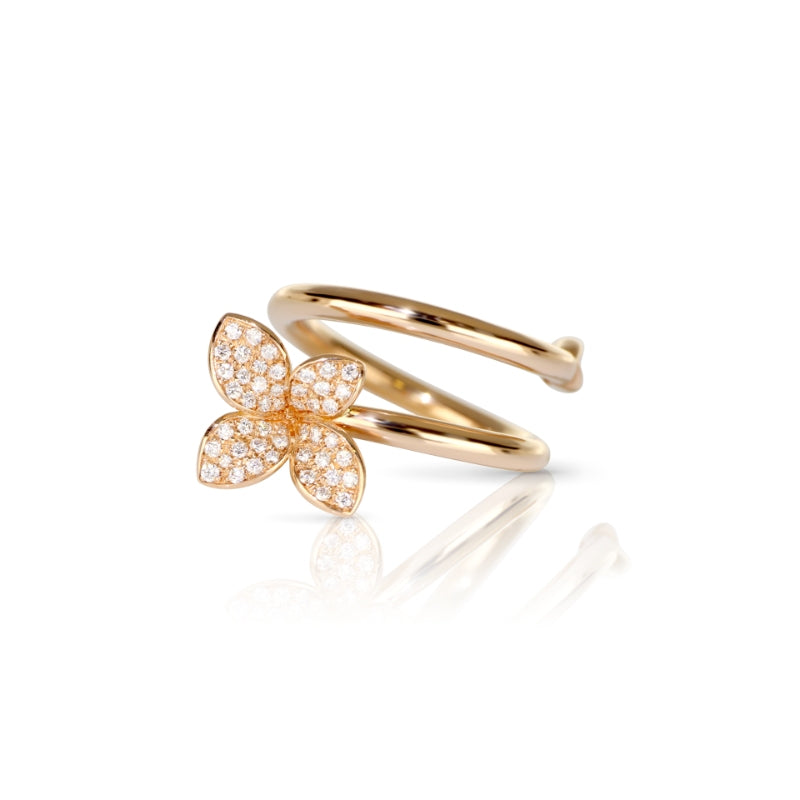 Petit Garden Ring in 18K Rose Gold with Diamonds.