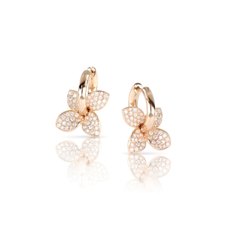 Petit Garden Earrings in 18K Rose Gold with Diamonds.