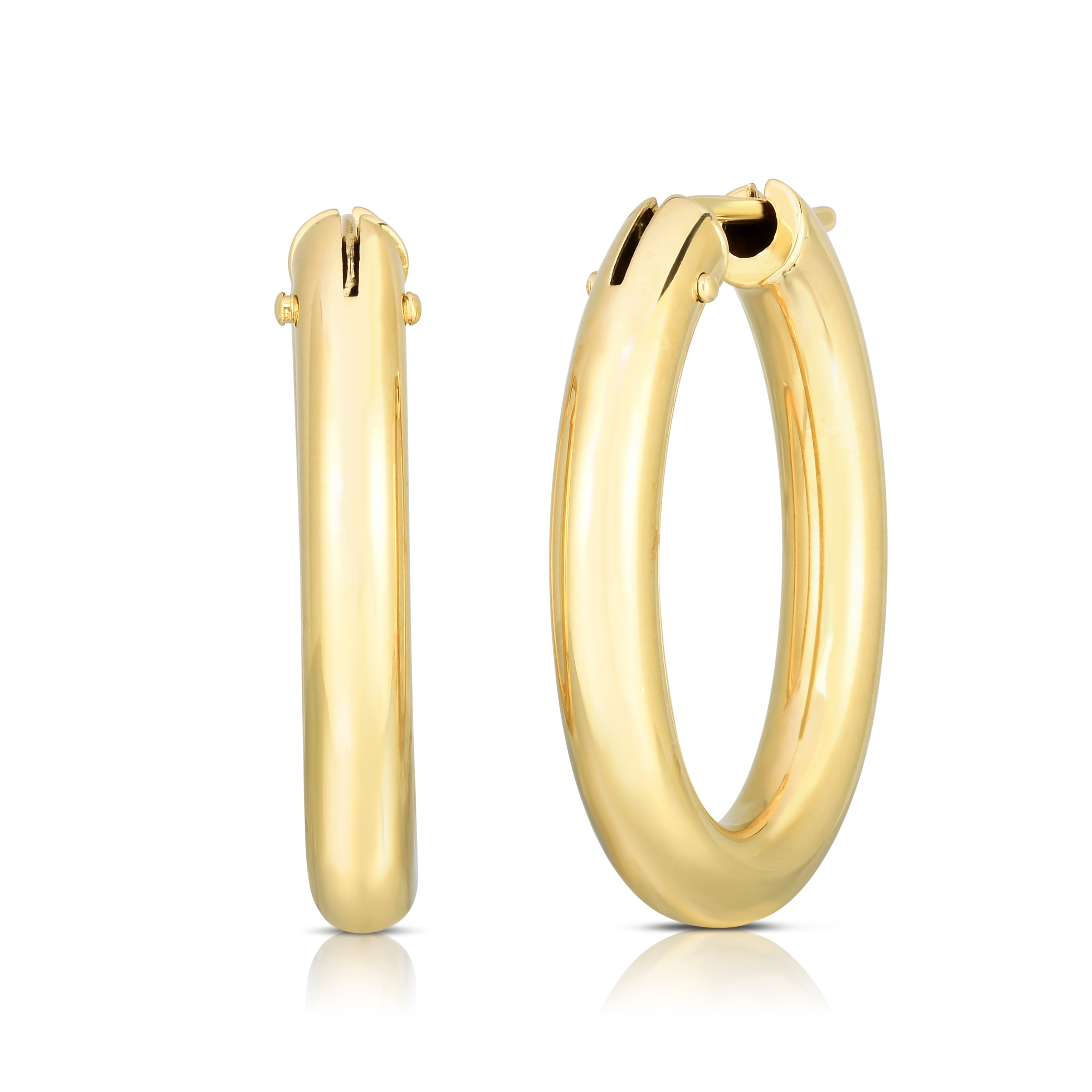 18K YELLOW PERFECT GOLD HOOP® LARGE OVAL EARRINGS