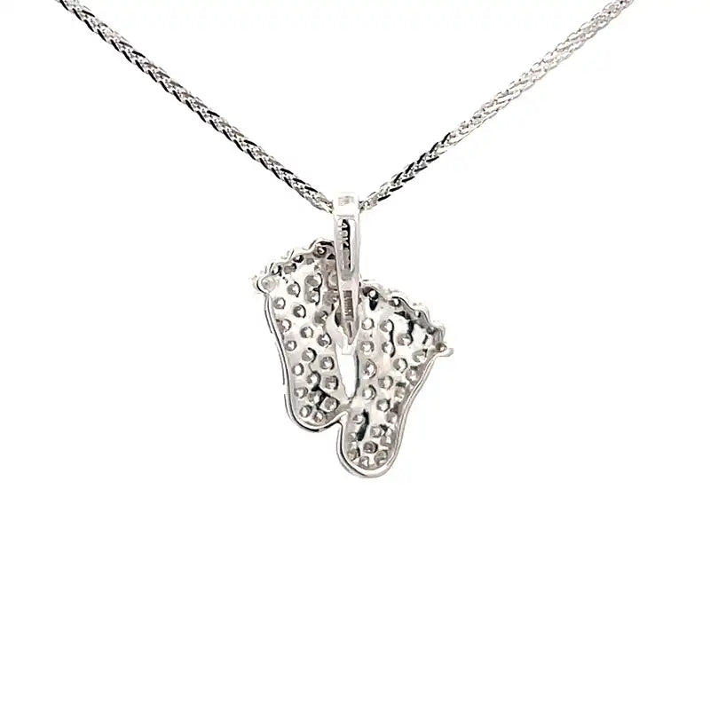 Pendant in 18K white gold and diamonds
