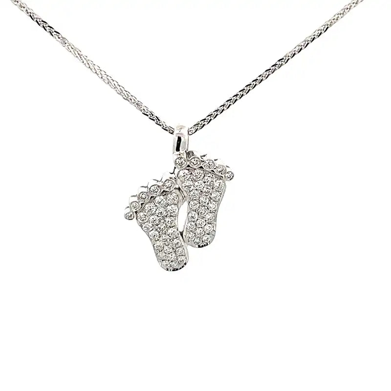 Pendant in 18K white gold and diamonds