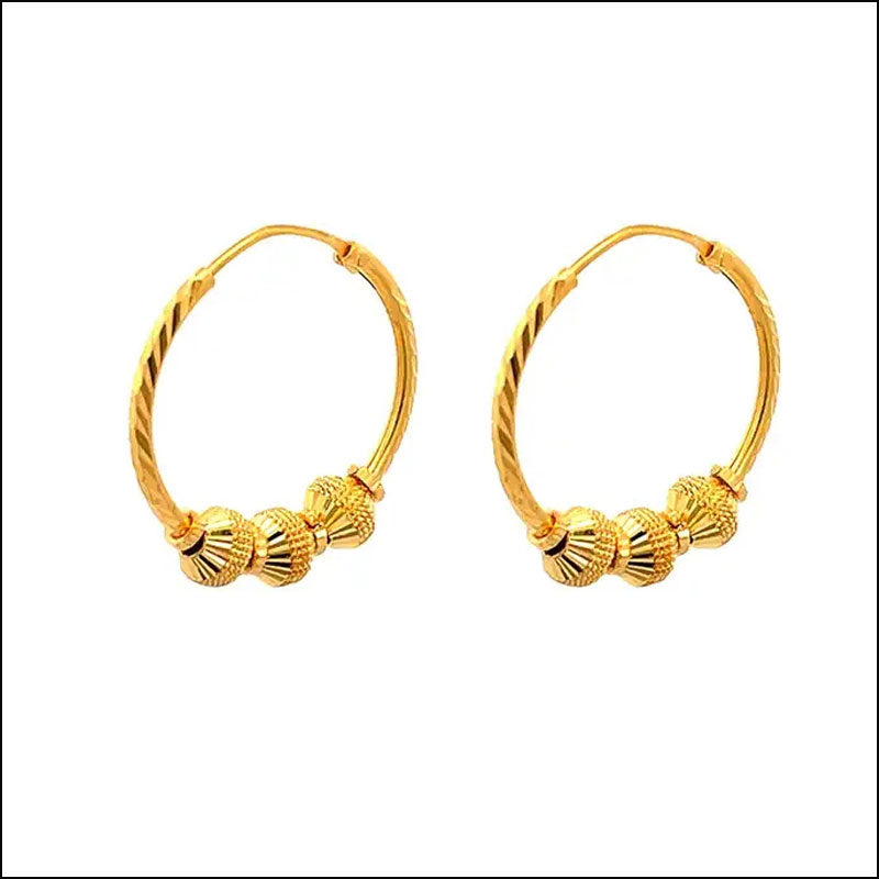 22K gold hoop earrings