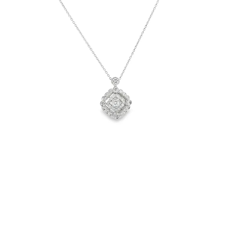 Elegant Diamond Pendant Set
