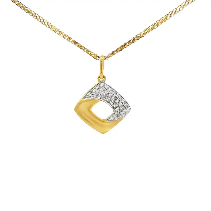 Elegant Gold Diamond Pendant