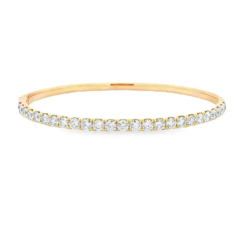 Gold Diamond Bangle Bracelet