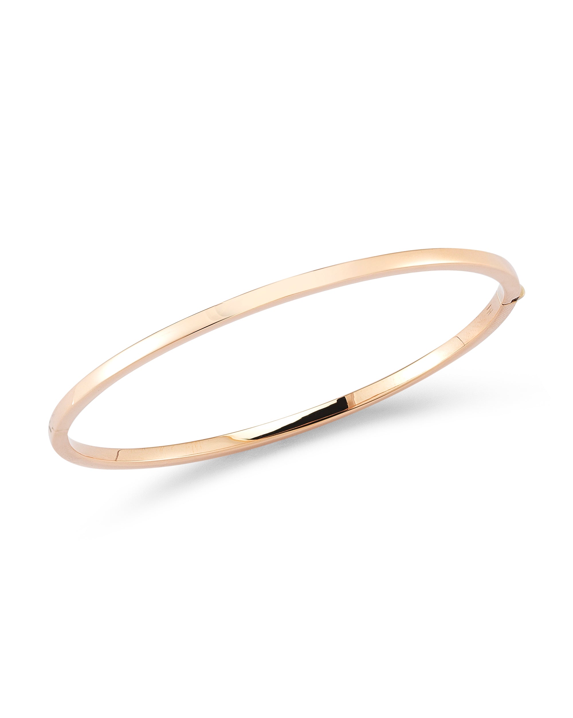18K ROSE DESIGNER GOLD OVAL BANGLE