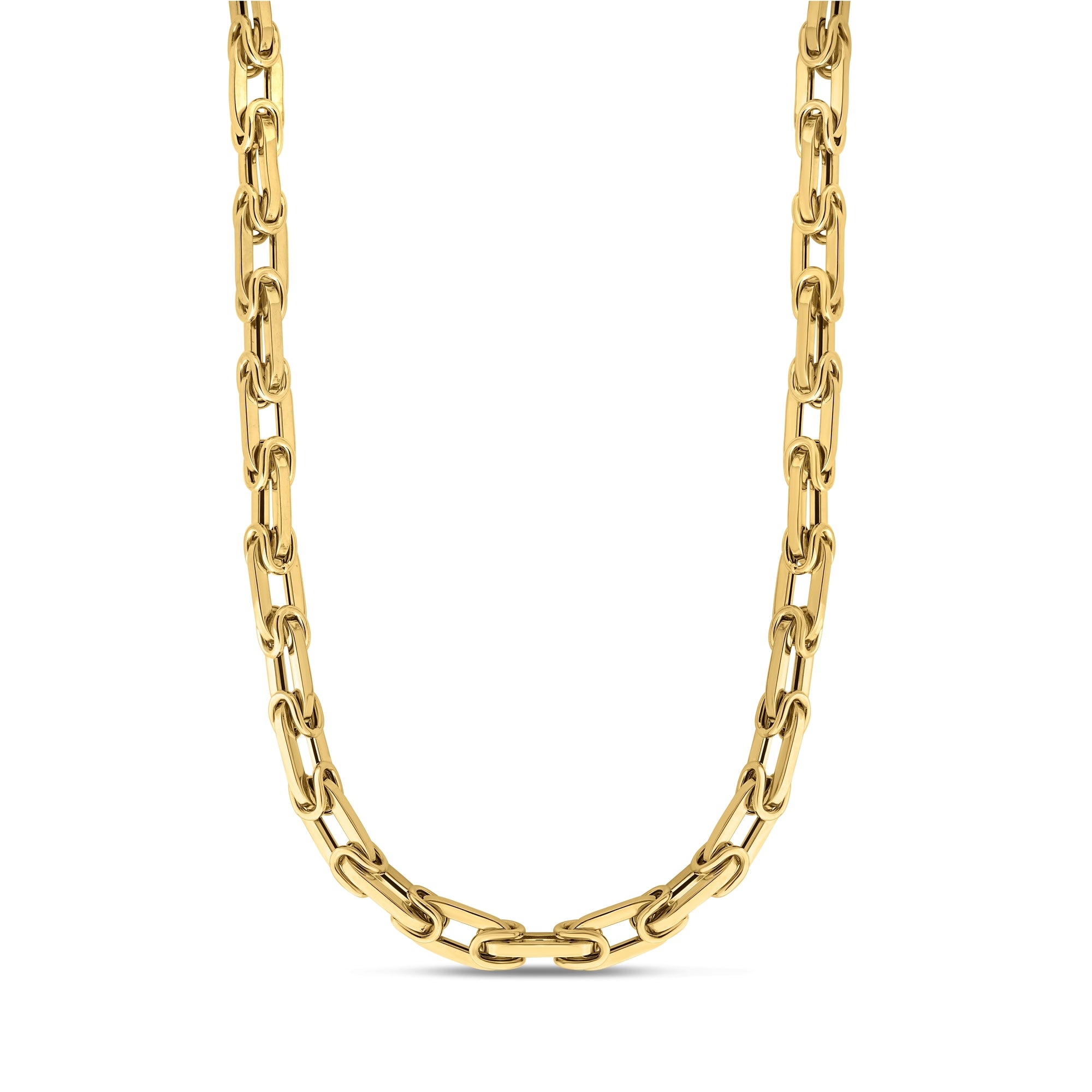 18K YELLOW DESIGNER GOLD CHAIN NECKLACE