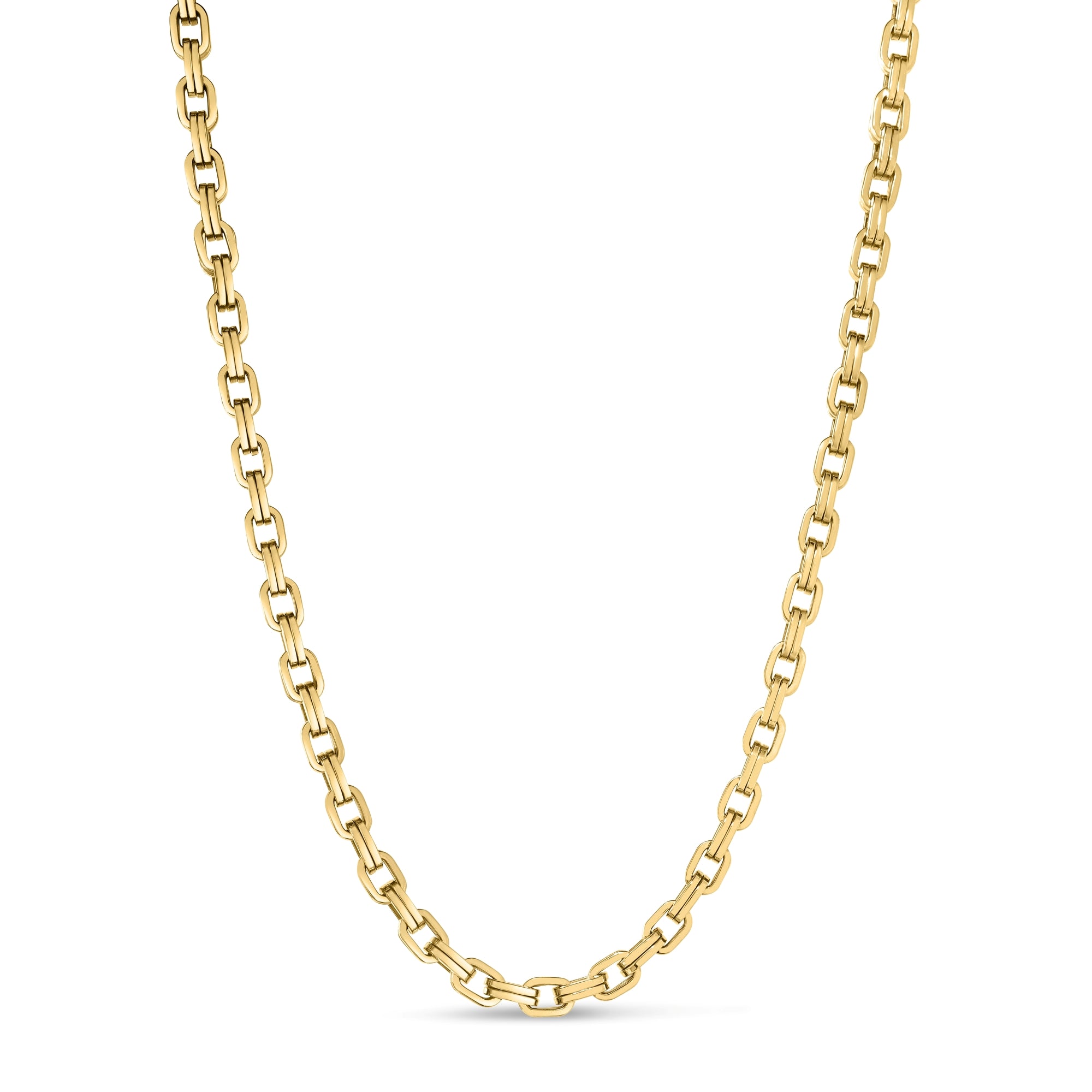 18K YELLOW DESIGNER GOLD CHAIN NECKLACE