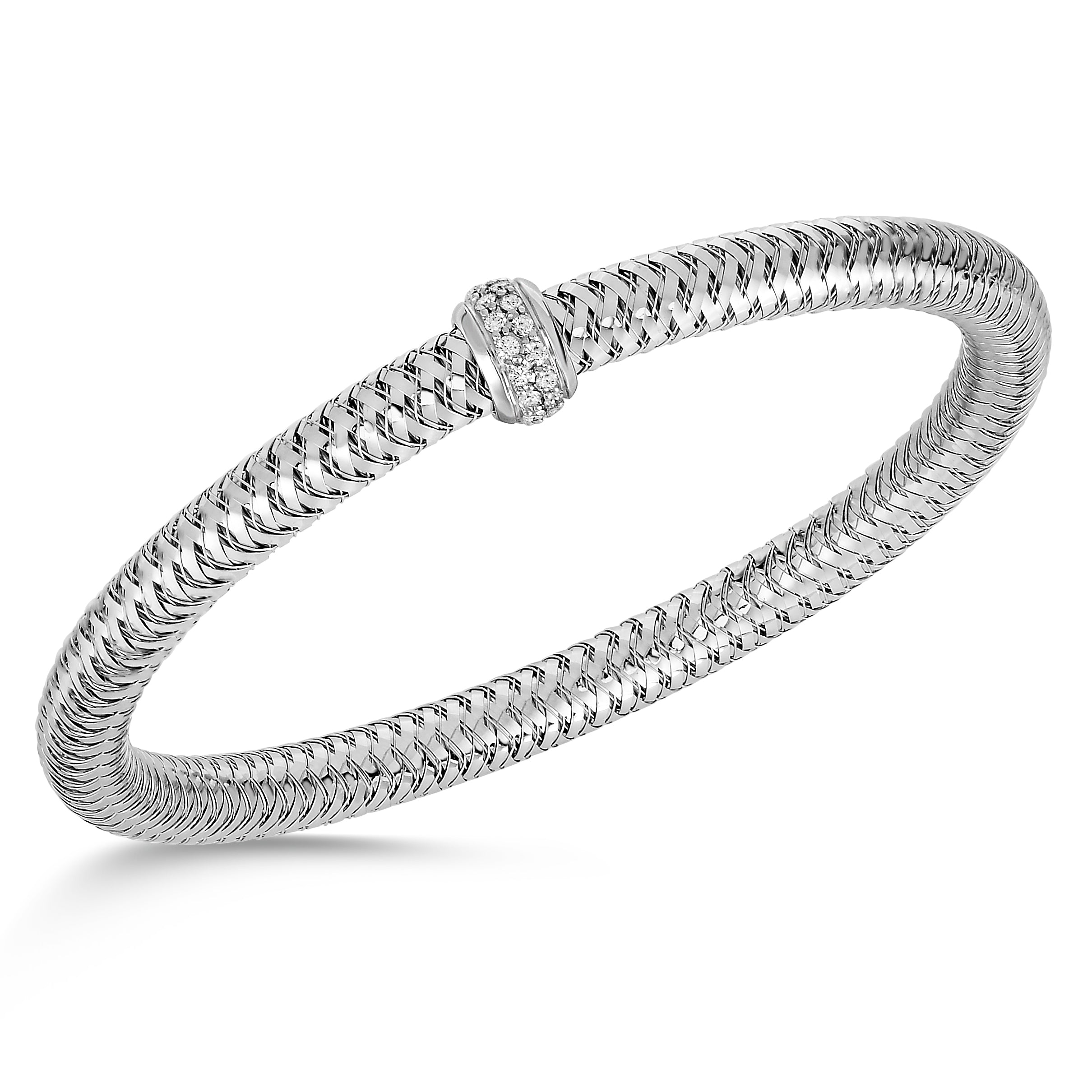 18K WHITE GOLD PRIMAVERA DIAMOND ACCENT BRACELET