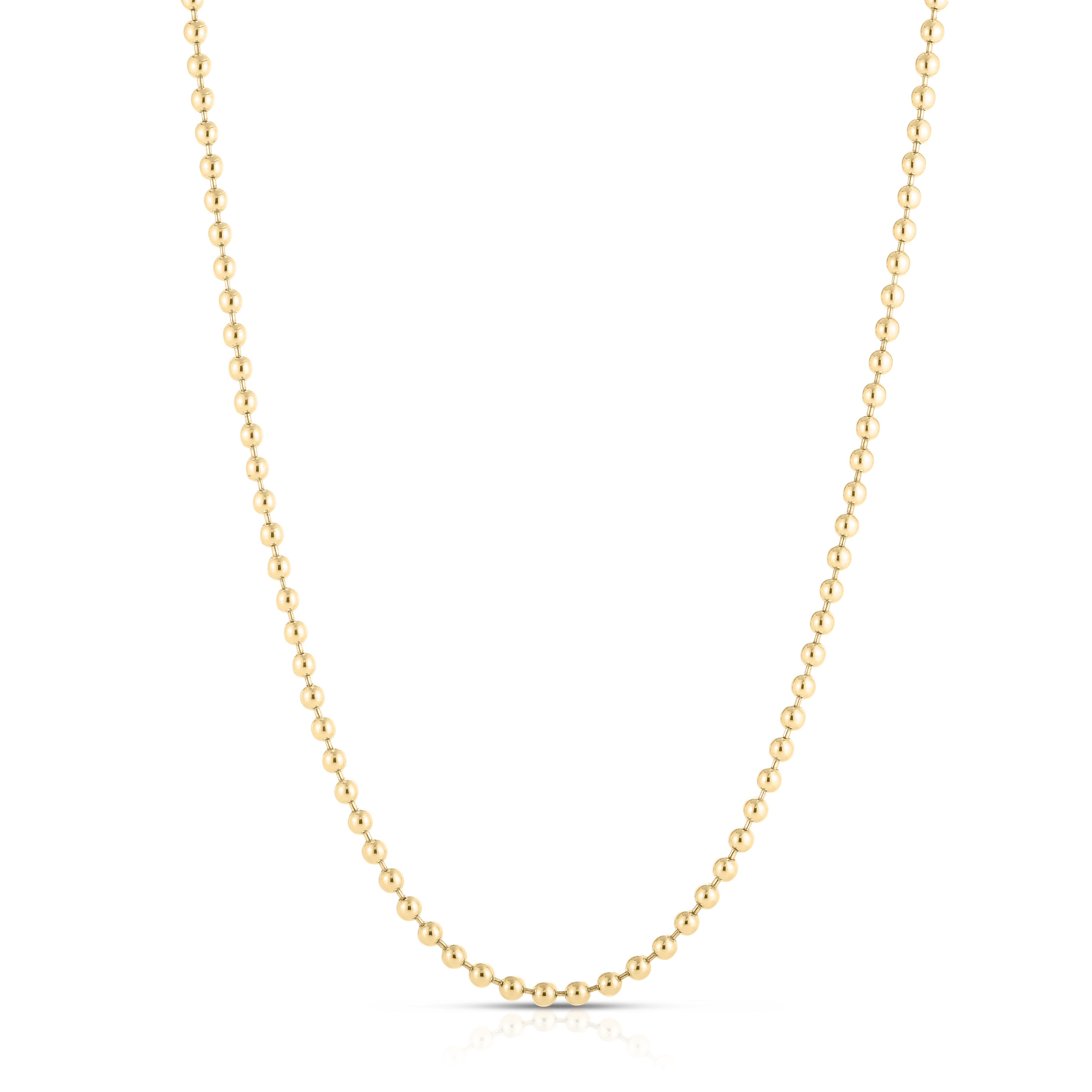 18K YELLOW DESIGNER GOLD LARGE BEAD NECKLACE