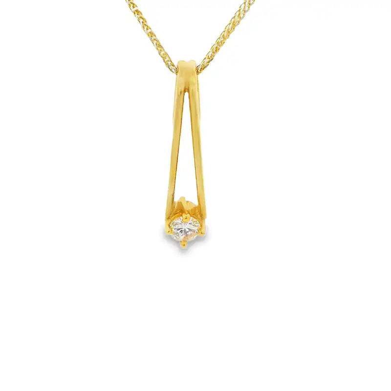 Modest Gold Diamond Pendant
