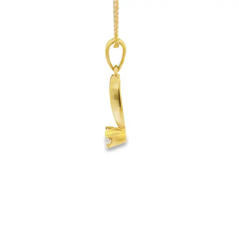 Minimalist 18K Gold Diamond Pendant
