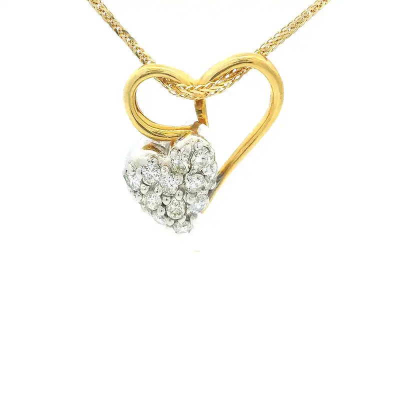 18K Gold Diamond Pendant