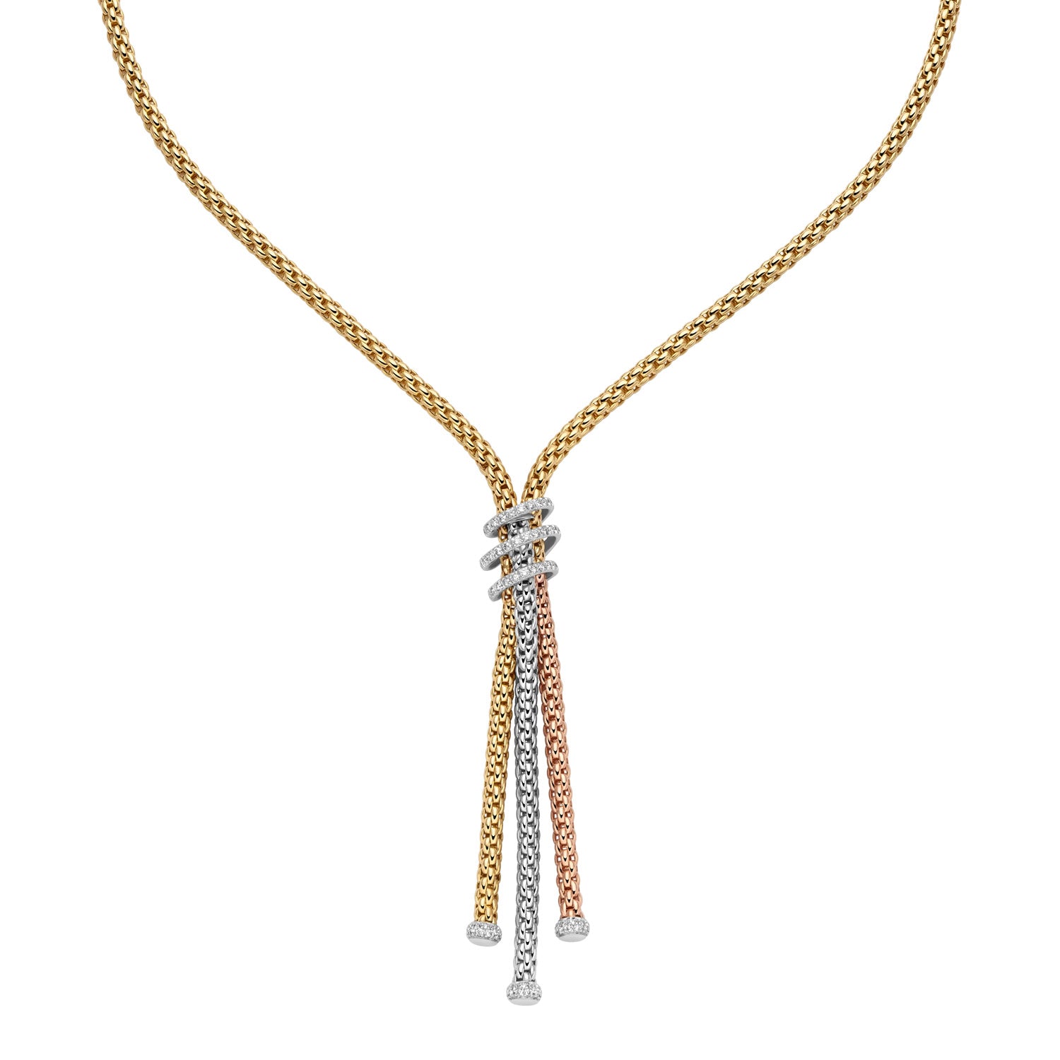 Necklace with Diamonds - Rope