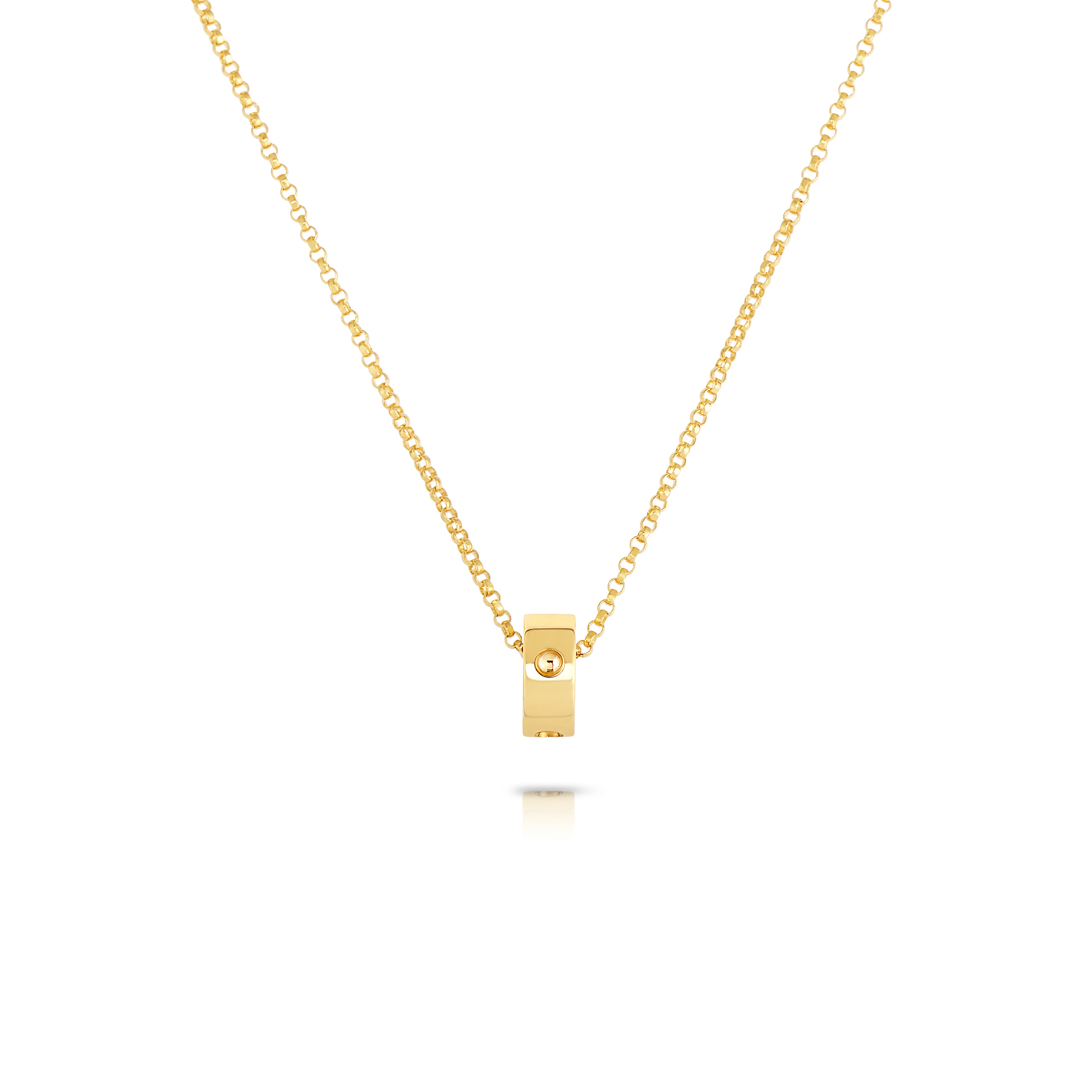 18K YELLOW GOLD POI MOI SYMPHONY RONDEL NECKLACE