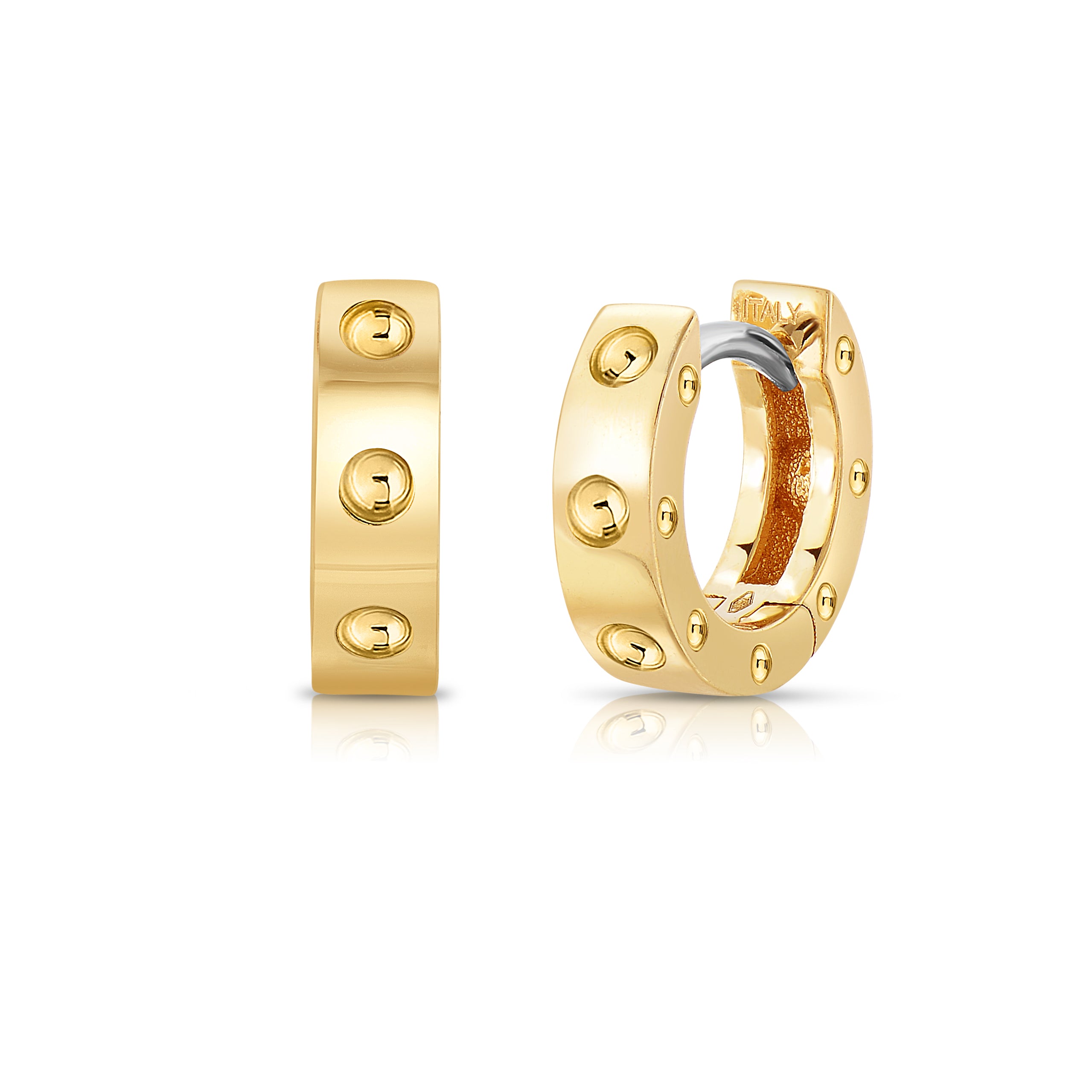 18K YELLOW GOLD POIS MOI SYMPHONY HOOP EARRINGS