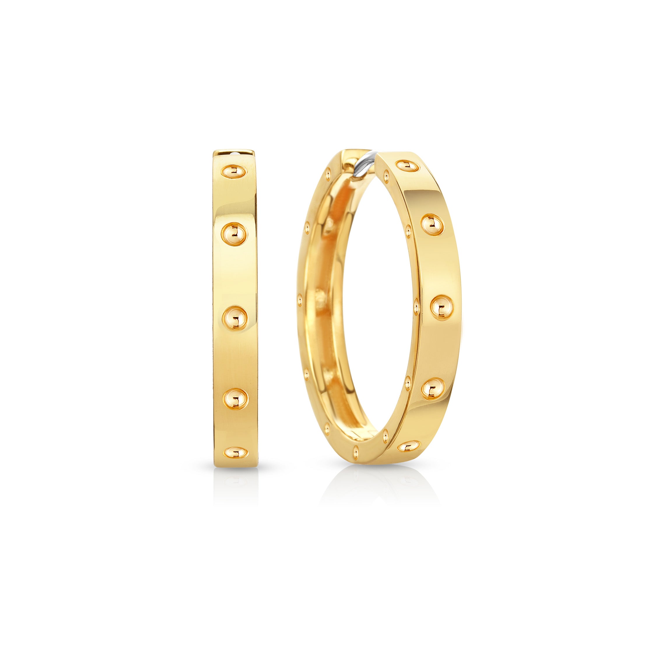 18K YELLOW GOLD POIS MOI MEDIUM HOOP EARRINGS