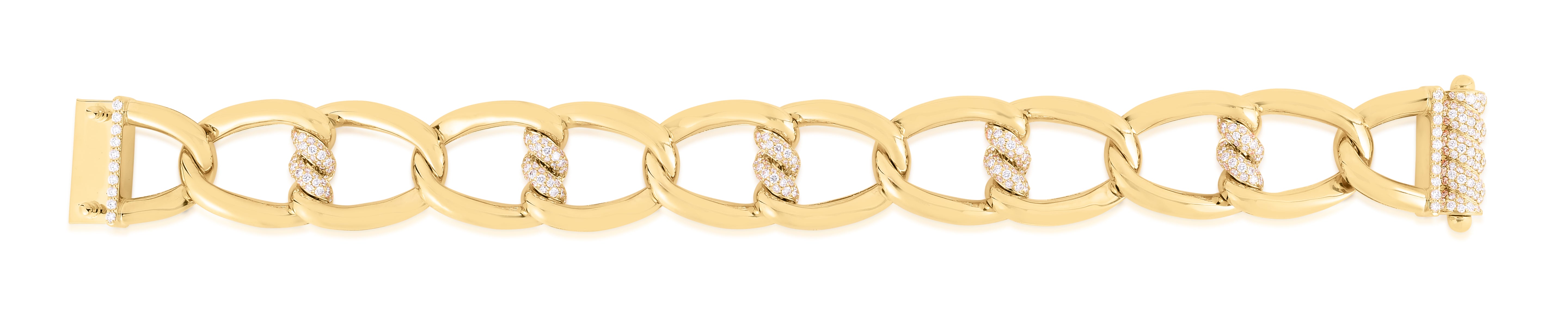 18K YELLOW GOLD CIALOMA DIAMOND KNOT BRACELET