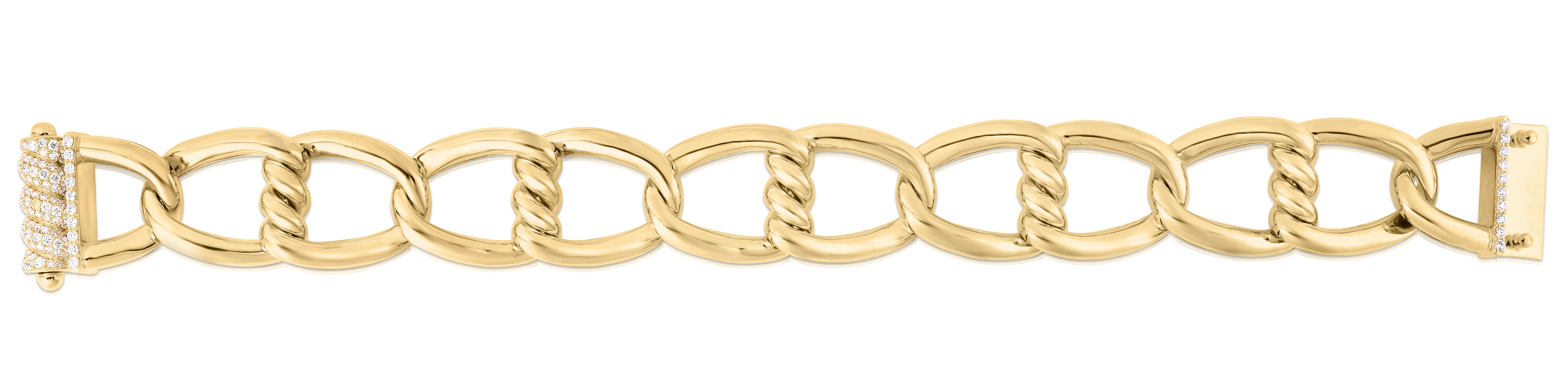 18K YELLOW GOLD CIALOMA DIAMOND ACCENT BRACELET