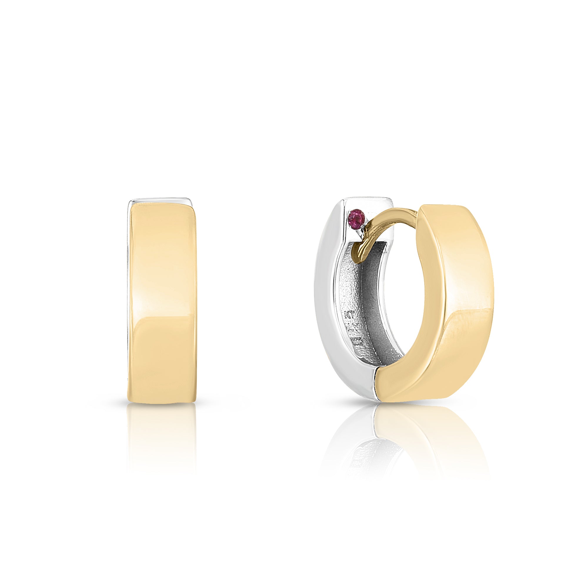 18K YELLOW/WHITE GOLD THE PERFECT HOOP® CLASSIC HOOP EARRINGS