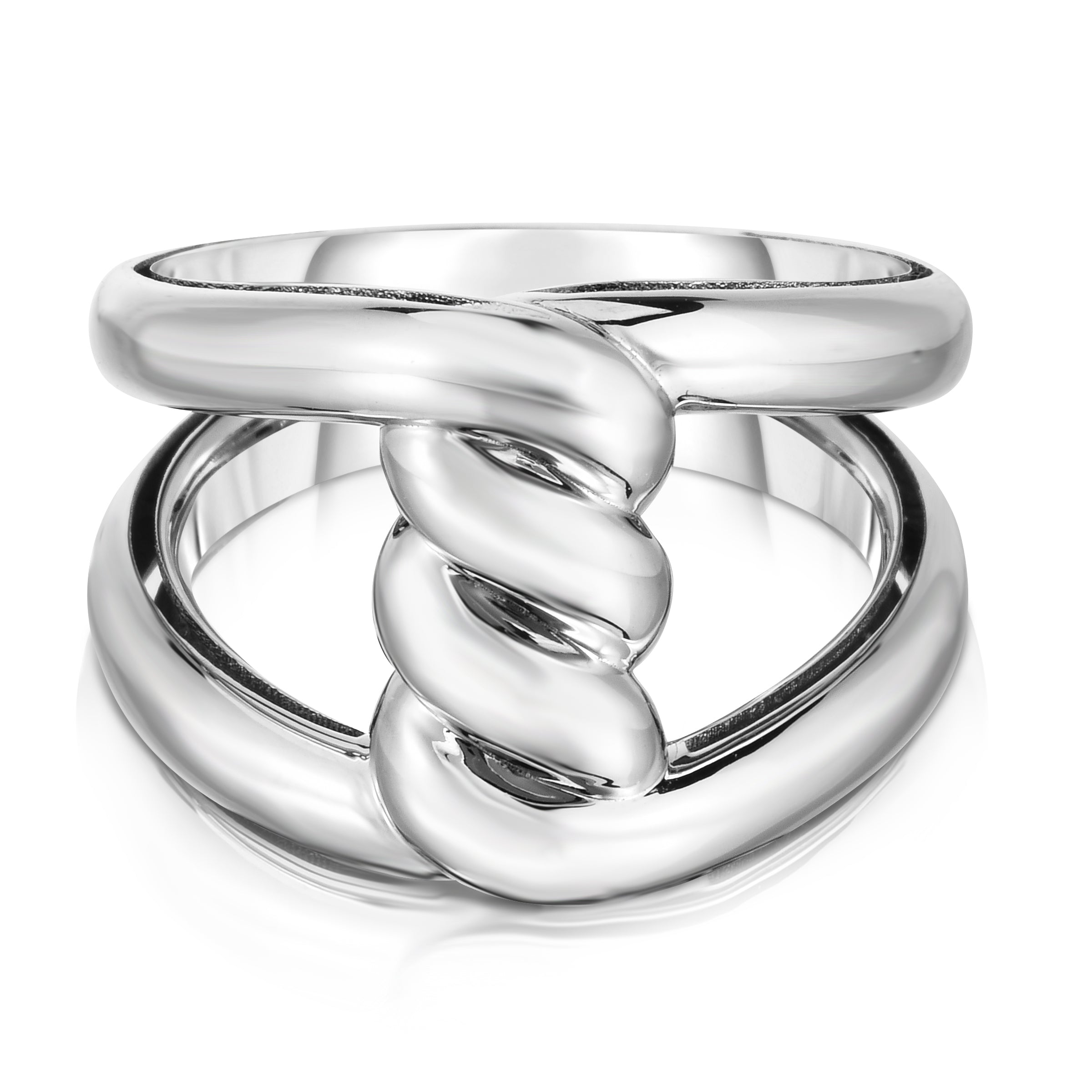 18K WHITE GOLD CIALOMA KNOT RING