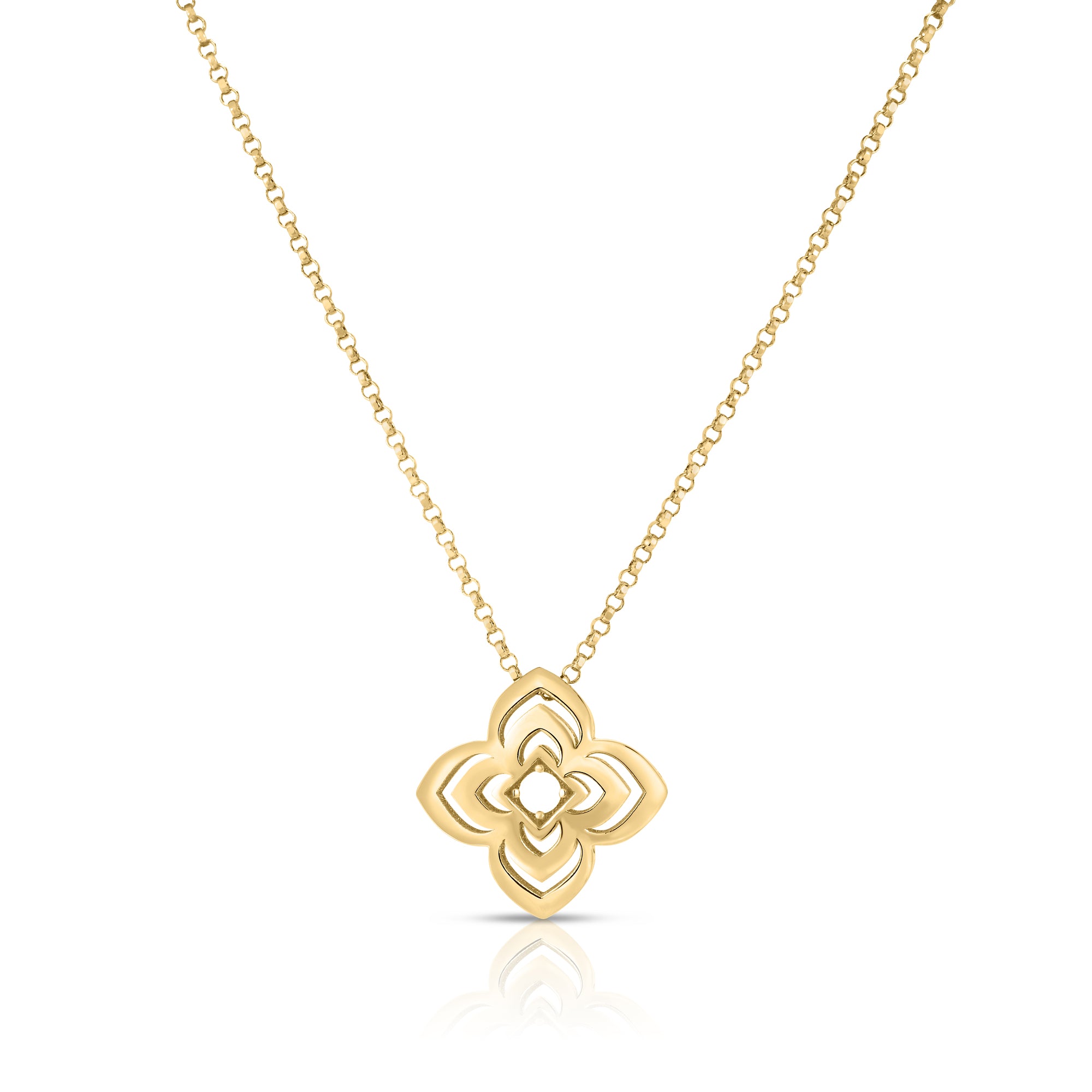 18K YELLOW GOLD PALAZZO DUCALE CARNIVAL MEDIUM DIAMOND FLOWER NECKLACE